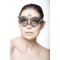 Kayso Silver with Clear Rhinestones Bendable Laser Cut Venetian Masquerade Mask One Size BB008SL